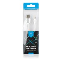 Дата кабель USB 2.0 AM to Lightning 1m flat white Vinga (VRC101WHI)