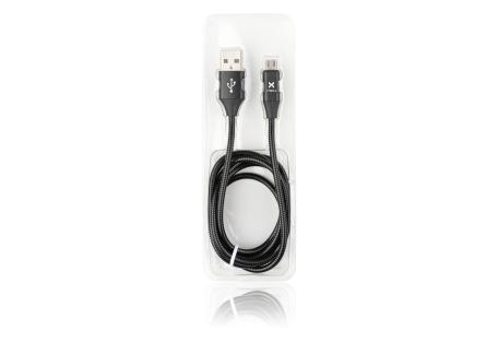 Дата кабель USB 2.0 AM to Micro 5P 1m metal back Vinga (VRC071BKA)