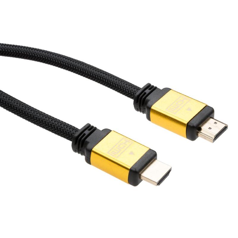 Кабель мультимедійний HDMI to HDMI 10 m metal V2.0 Vinga (VCPDCHDMI2VMM10BK)