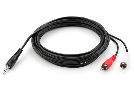 Кабель мультимедійний Jack 3.5mm M to 2xRCA 3 m Vinga (VCPDCJ35MRCA23BK)
