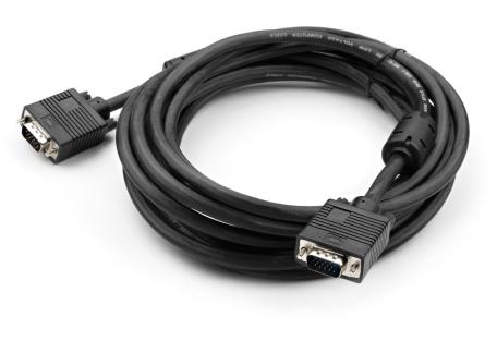Кабель мультимедійний VGA 5 m MM ferrite Vinga (VCPDCVGAMM5MBK)