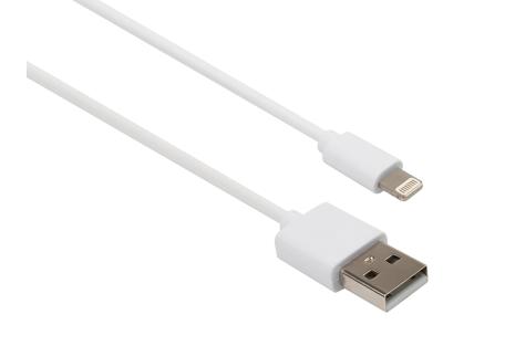 Дата кабель USB 2.0 AM to Lightning PVC 1m white Vinga (VCPDCL1W)