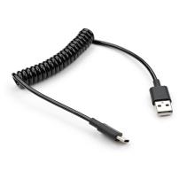 Дата кабель USB 2.0 AM to Type-C Spring 1m black Vinga (VCPDCTCS1BK)