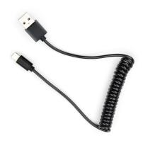 Дата кабель USB 2.0 AM to Lightning Spring 1m black Vinga (VCPDCLS1BK)