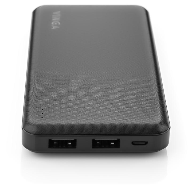 Батарея універсальна Vinga 10000 mAh  black (BTPB1910BK)