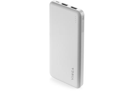 Батарея універсальна Vinga 10000 mAh white (BTPB1910WH)