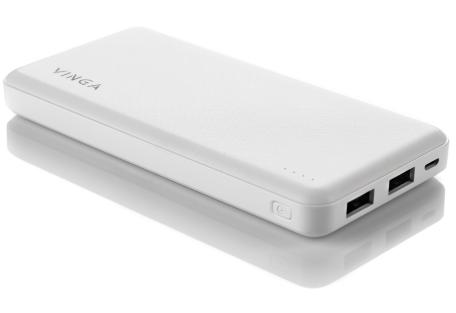 Батарея універсальна Vinga 10000 mAh white (BTPB1910WH)
