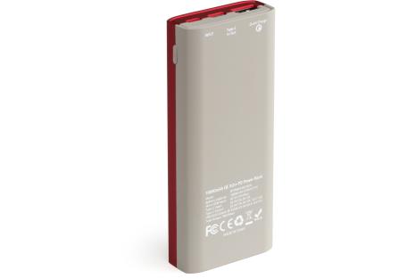 Батарея універсальна Vinga 10000 mAh soft touch red (BTPB3810QCROR)