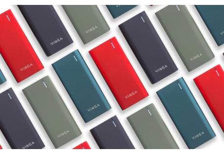 Батарея універсальна Vinga 10000 mAh soft touch red (BTPB3810QCROR)