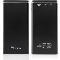 Батарея універсальна Vinga 10000 mAh QC3.0 PD aluminium black (BTPB1010QCALBK)