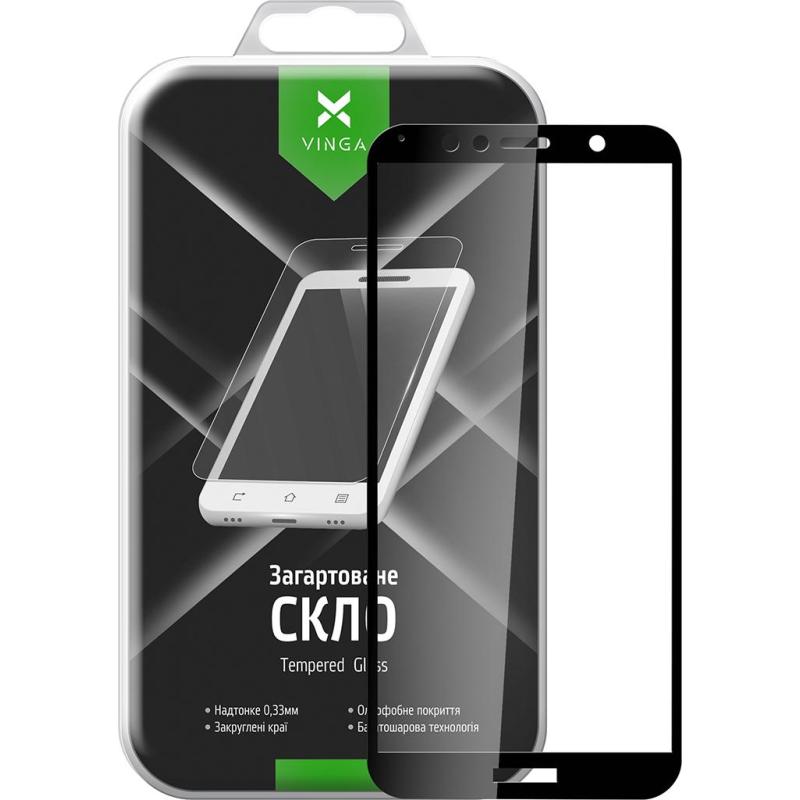 Скло захисне Vinga для Huawei Y6 2018 (Black) (VTPGS-Y62018)
