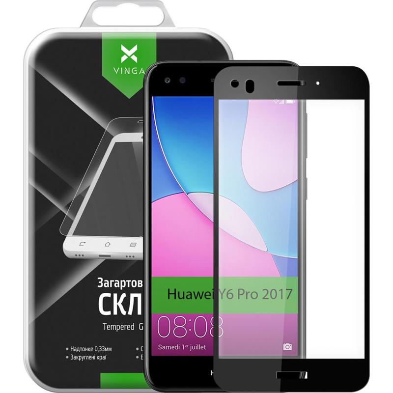 Скло захисне Vinga для Huawei Y6 Pro 2017 (Black) (VTPGS-Y6P2017)