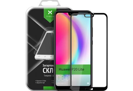 Скло захисне Vinga для Huawei P20 Lite (Black) (VTPGS-P20L)