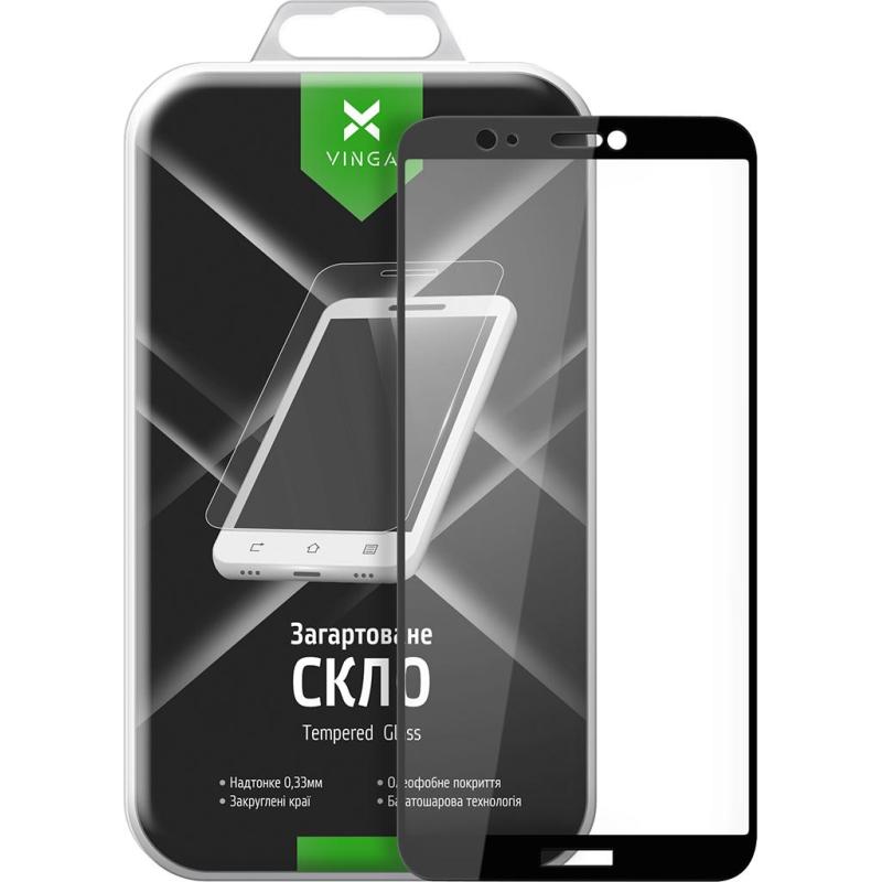 Скло захисне Vinga для Huawei P Smart (Black) (VTPGS-PS)