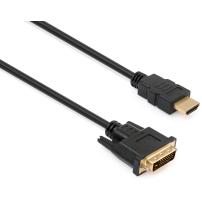 Кабель мультимедійний HDMI to DVI 24+1pin,  1.8m Vinga (VCPHDMI2DVIMM1.8BK)