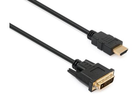 Кабель мультимедійний HDMI to DVI 24+1pin,  1.8m Vinga (VCPHDMI2DVIMM1.8BK)