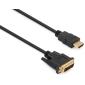 Кабель мультимедійний HDMI to DVI 24+1pin,  1.8m Vinga (VCPHDMI2DVIMM1.8BK)