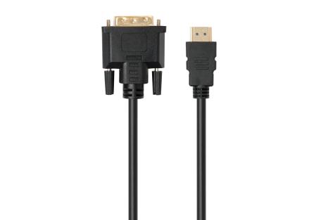 Кабель мультимедійний HDMI to DVI 24+1pin,  1.8m Vinga (VCPHDMI2DVIMM1.8BK)