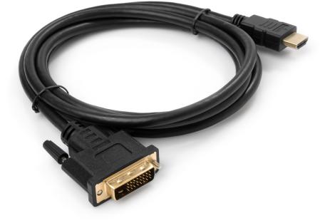 Кабель мультимедійний HDMI to DVI 24+1pin,  1.8m Vinga (VCPHDMI2DVIMM1.8BK)