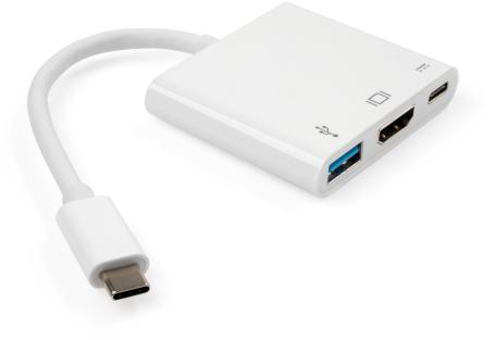 Концентратор Vinga Type-C to HDMI+USB3.0+Type-C PD (VCPATC2HDMIUSBPDWH)