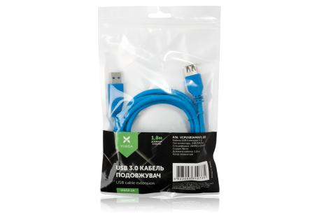 Дата кабель USB 3.0 AM/AF 1.8m Vinga (VCPUSB3AMAF1.8B)