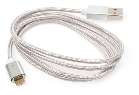 Дата кабель USB 2.0 AM to Micro 5P 1.0m Magnetic Vinga (VCPDCMMAG1S)