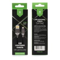 Дата кабель USB 2.0 AM to Lightning 1.0m 2-sides usb nylon black Vinga (VCPDCL2SNB1BK)