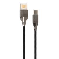 Дата кабель USB 2.0 AM to Type-C 1.0m 2-sides usb nylon black Vinga (VCPDCTC2SNB1BK)