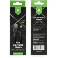 Дата кабель USB 2.0 AM to Lightning 1.0m flat art TPE back Vinga (VCPDCLFTPE1BK)