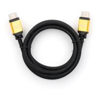 Кабель мультимедійний HDMI to HDMI  3.0 m V2.0 metal Vinga (VCPDCHDMI2VMM3BK)