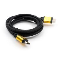 Кабель мультимедійний HDMI to HDMI  3.0 m V2.0 metal Vinga (VCPDCHDMI2VMM3BK)